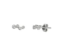 Spero London Fine Cluster Diamond Earrings in 14ct Solid Gold - 14ct While Gold - 14ct White Gold