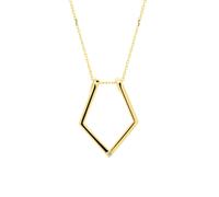 Spero London Fine Diamond Rhombus Ring Holder Necklace in Sterling Silver - Gold - Gold