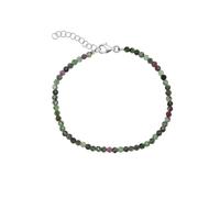 Spero London Fine Red Green Tourmaline Sterling Silver Bracelet