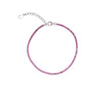 Spero London Fine Sterling Silver CZ Ruby Tennis Bracelet