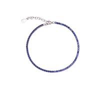 Spero London Fine Sterling Silver CZ Saphire Tennis Bracelet