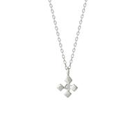 Spero London Four Cube Blocks Natural Textured Sterling Silver Authentic Pendant Necklace - Silver - Silver