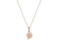 Spero London Four Leaf Clover Sterling Silver Necklace - Rose Gold
