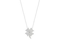 Spero London Four Leaf Clover Sterling Silver Necklace - White - Silver - Silver