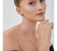 Spero London Green Butterfly Sterling Silver Charm Necklace