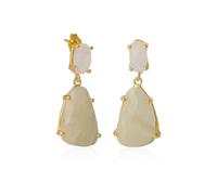 Spero London Green Sapphire Sterling Silver Drop Earrings