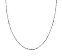 Spero London Half Twisted Sterling Silver Chain Necklace Singapore Chain - Silver - Silver