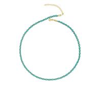 Spero London Handmade Rope Braided Sterling Silver Beaded Chain Necklace - Blue - Blue