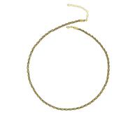 Spero London Handmade Rope Braided Sterling Silver Beaded Chain Necklace - Grey - Grey