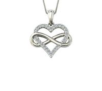 Spero London Infinity Heart Love Sterling Silver Pendant Necklace - Silver - Silver