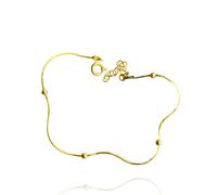 Spero London Italian Bead Chain Sterling Silver Satellite Bracelet - Gold - Gold