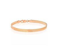 Spero London Italian Herringbone Sterling Chain Bracelet - Rose Gold