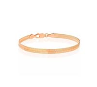 Spero London Italian Herringbone Sterling Chain Bracelet - Rose Gold - Rose Gold