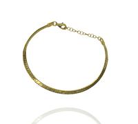 Spero London Italian Sterling Silver Herringbone Bracelet - Gold - Gold