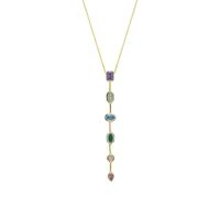 Spero London Kaleidoscope Y Lariat Sterling Silver Drop Necklace