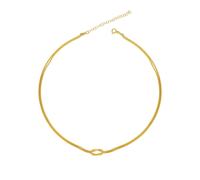 Spero London Knot Chain Choker Necklace in Sterling Silver - Gold - Gold