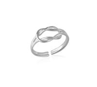 Spero London Knot Sterling Silver Adjustable Ring - Silver - Silver