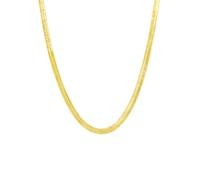 Spero London Large Herringbone Sterling Silver Flat Snake Chain - Gold - Gold
