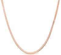 Spero London Large Herringbone Sterling Silver Flat Snake Chain - Rose Gold - Rose Gold