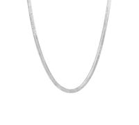 Spero London Large Herringbone Sterling Silver Flat Snake Chain - Silver - Silver