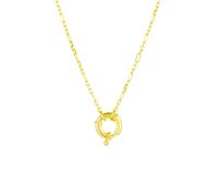 Spero London Large Lock Sterling Silver Chain Necklace - Gold - Gold