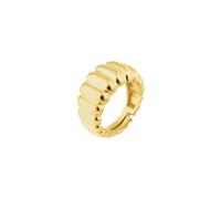 Spero London Large Multi Dished Adjustable Puffy Sterling Silver Croissant Ring - Gold - Gold