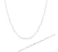 Spero London Love Heart Sterling Silver Chain Bracelet and Necklace Set - Silver - Silver