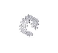 Spero London Multiple Bar Bead Design Sterling Silver Ring - Silver - Silver