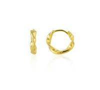 Spero London Naturally Twisted Molten Sterling Silver Hoop Earrings - Gold - Gold