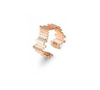 Spero London New Multiple Bar Sterling Silver Ring - Rose Gold - Rose Gold