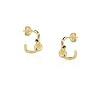 Spero London Semi Hoop Knot Sterling Silver Earrings - Gold - Gold