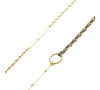 Spero London Semi Twisted and Handmade Braided Sterling Silver Bracelet Set - Grey - Grey