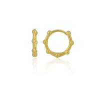 Spero London Seven Bead Sterling Silver Hoop Earrings - Gold - Gold