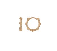 Spero London Seven Bead Sterling Silver Hoop Earrings - Rose Gold - Rose Gold