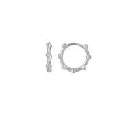 Spero London Seven Bead Sterling Silver Hoop Earrings - Silver - Silver