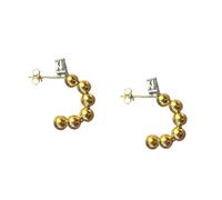 Spero London Six Bead Baguette Stone Sterling Silver Earrings