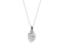 Spero London Sterling Silver Anatomical Heart Necklace - Silver - Silver