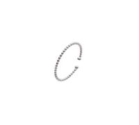 Spero London Sterling Silver Beaded Skinny Stacking Ring - Silver - Silver