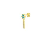 Spero London Sterling Silver Blue Gemstone Spike Charm Sodalite Single Earring
