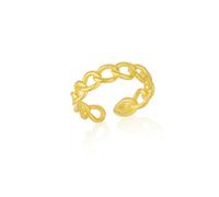 Spero London Sterling Silver Chain Ring - Gold - Gold