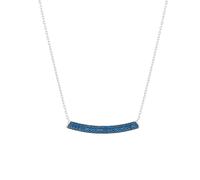 Spero London Sterling Silver Concave Bar Necklace - Blue - Silver - Silver