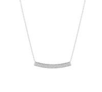 Spero London Sterling Silver Concave Bar Necklace - White - Silver - Silver