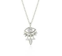 Spero London Sterling Silver Eye Evil Eye Pendant Necklace - Silver - Silver