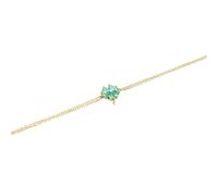 Spero London Sterling Silver Four Leaves Clover Bracelet - Green - Gold - Gold
