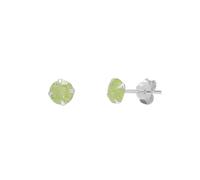 Spero London Sterling Silver Glittering Green Stud Earring