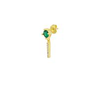 Spero London Sterling Silver Green Gemstone Spike Charm Sodalite Single Earring