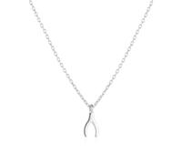 Spero London Sterling Silver Mini Wishbone Necklace - Silver - Silver