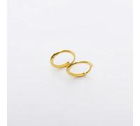Spero London Sterling Silver Oval Hoop Earrings - Gold - Gold