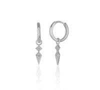 Spero London Sterling Silver Pave Spike Rhombus Drop Earrings - Silver - Silver