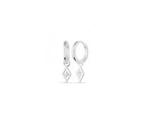 Spero London Sterling Silver Rhombus Pave Spike Drop Earrings - Silver - Silver